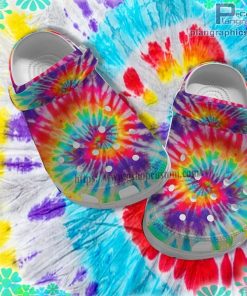 hippie tie dye crocs clog shoes customize name A70A6