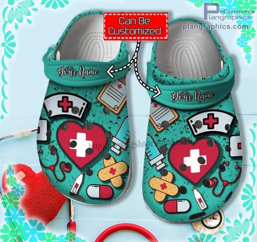 nurse doctor item chibi crocs clog shoes customize name PQXCO