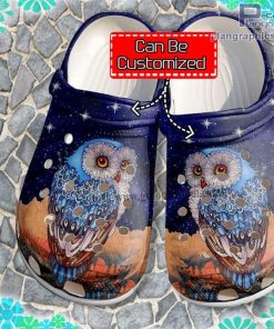 owl boho mystery vintage crocs clog shoes customize name DiHl6