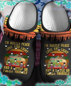 peace love and light hippie vans crocs clog shoes 6aowU