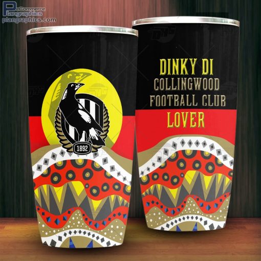 afl dinky di collingwood magpies lover aboriginal flag x indigenous tumbler 3 DRIlA