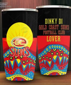 afl dinky di gold coast suns football club lover aboriginal flag x indigenous tumbler 3 iyc2K