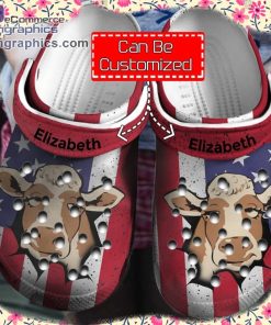 animal crocs patriotic cow inside me personalized crocs shoes 1 sSXhp