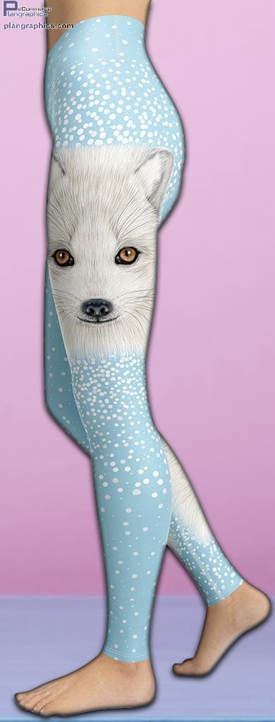 arctic fox dog yoga leggings 1 07bjG