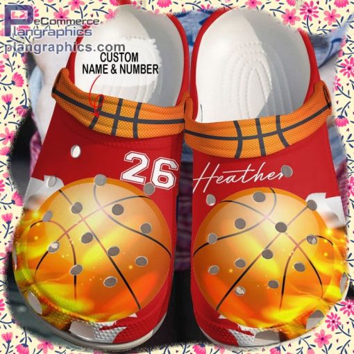 basketball crocs basketball personalized fire clog shoes 1 WW3OW