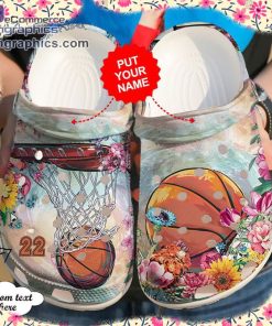 basketball crocs basketball personalized floral clog shoes 1 YoGx5