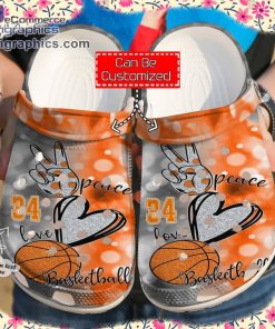 basketball crocs basketball personalized peace love clog shoes 1 DLbLj