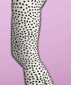 beige polka dot pattern yoga leggings 2 hdv6R