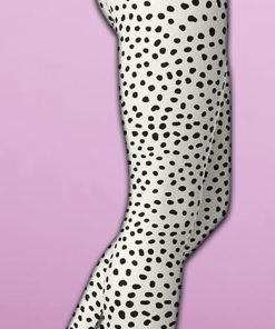 beige polka dot pattern yoga leggings 5 raVOs