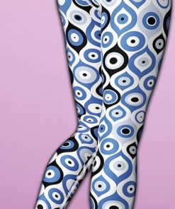 blue eye pattern yoga leggings 3 oCQkf