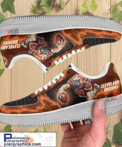 cleveland browns air sneakers mascot thunder style custom nfl air force 1 shoes 48 L0Hu6
