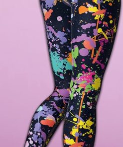 colorful abstract yoga leggings 3 7BA7V