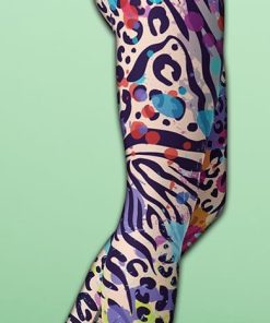 colorful animal print symbiosis yoga leggings 5 PH6QN