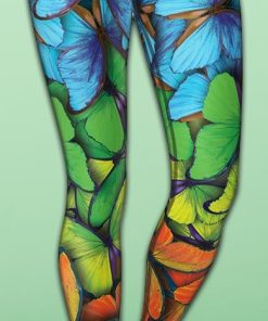 colorful butterflies yoga leggings 1 MrQwt