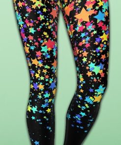 colorful gradient stars yoga leggings 1 G30kc