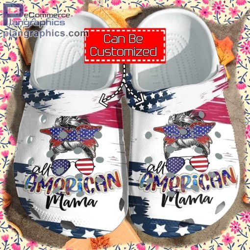 custom crocs personalized all american mama messy custom clog shoes 1 o9dMB