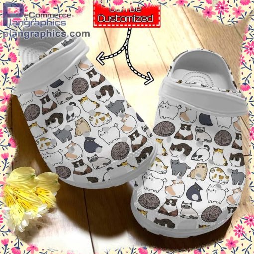 custom crocs personalized lovely cats pattern clog shoes 1 91fnO