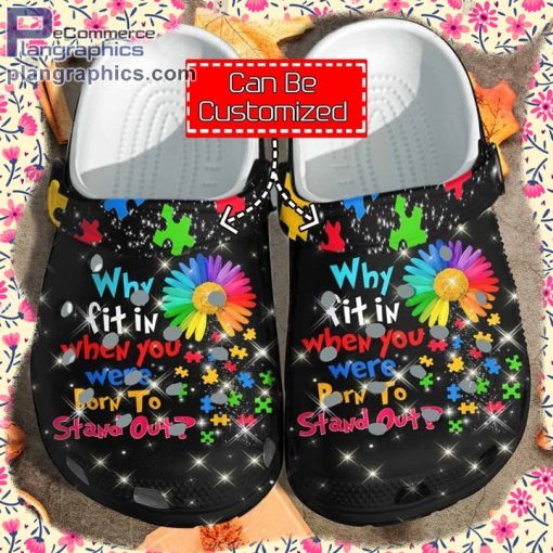 custom crocs personalized puzzle flower autism awareness clog shoes 1 DKj7P