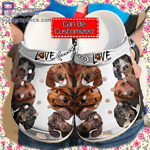 dog crocs personalized dachshund doxies love clog shoes 1 bRY0l