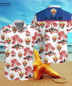 elche cf laliga red coconut hawaiian shirt fszvjn