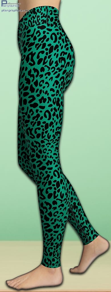 emerald green leopard yoga leggings 2 RH8V1