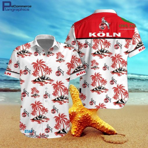fc cologne fc koln palm trees hawaiian shirt fcrfed