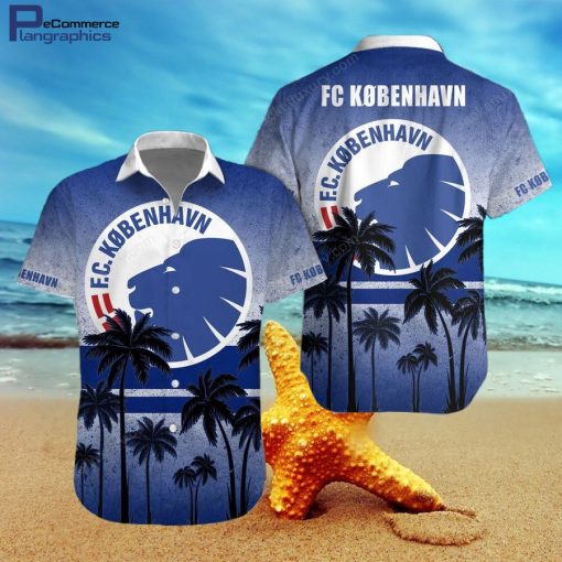 fc kC3B8benhavn blue palm tree hawaiian shirt uogjgb