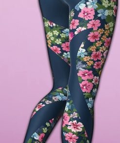 floral heart shaped yoga leggings 3 gR9NC