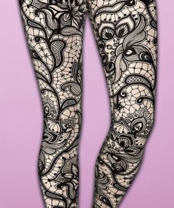 flower lace print yoga leggings 1 8m2e7