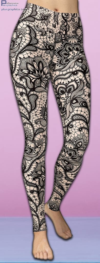 flower lace print yoga leggings 1 8m2e7