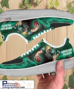 green bay packers air sneakers mascot thunder style custom nfl air force 1 shoes 40 rF1C4
