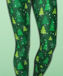 green forest christmas yoga leggings 1 wdT2T