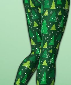 green forest christmas yoga leggings 3 MiGAG