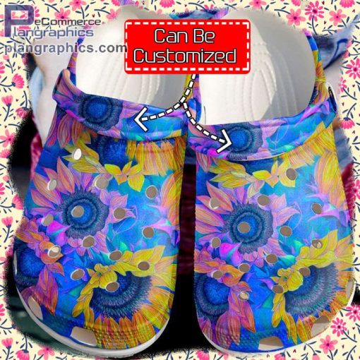 hippie crocs hippie sunflower colorful clog shoes 1 bCI02
