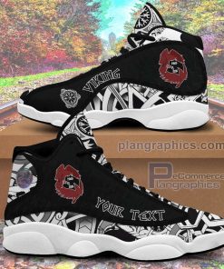 jd13 shoes custom dark red with odins ravens sneakers ED0m5