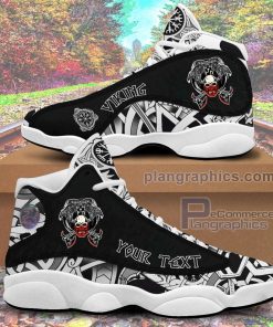 jd13 shoes custom fighting axes raven skull fantasy warrior inscription hero sneakers t4PbE