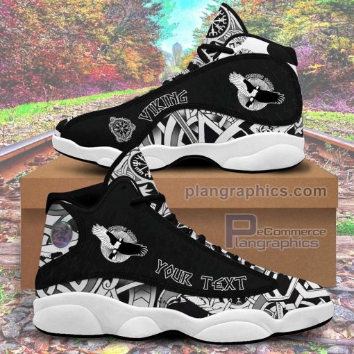 jd13 shoes custom flying mighty black raven sneakers PYeiU