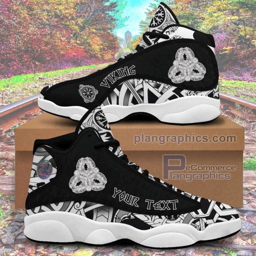 jd13 shoes custom six ravens fantasy triangle ornament black and white sneakers z3u1Q