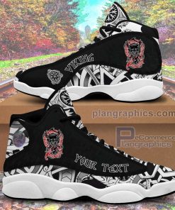 jd13 shoes custom stylized head against the backdrop of runic inscriptions sneakers UePja