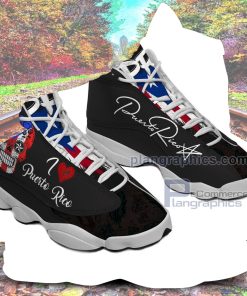 jd13 shoes i love puerto rico skull flag 13 sneakers xiii shoes XXJpf