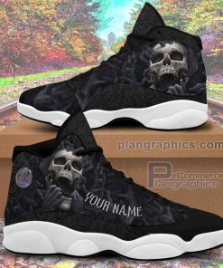 jd13 shoes personalized name blue skull 13 sneakers xiii shoes wQ1iz