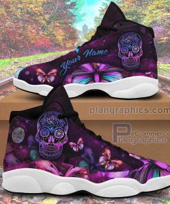 jd13 shoes personalized name skull butterfly flowers 13 sneakers xiii shoes Ds5G4