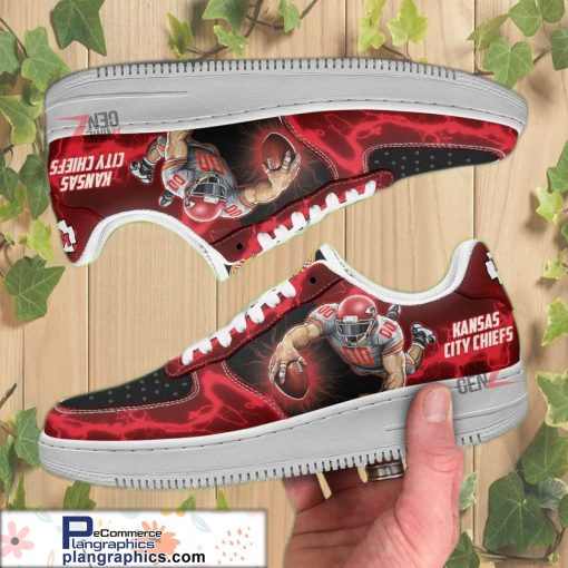 kansas city chiefs air sneakers mascot thunder style custom nfl air force 1 shoes 34 HiW8T