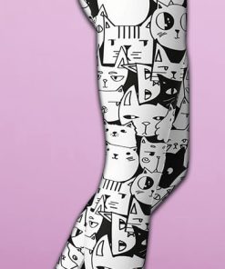 kitty pattern yoga leggings 5 l5DMM