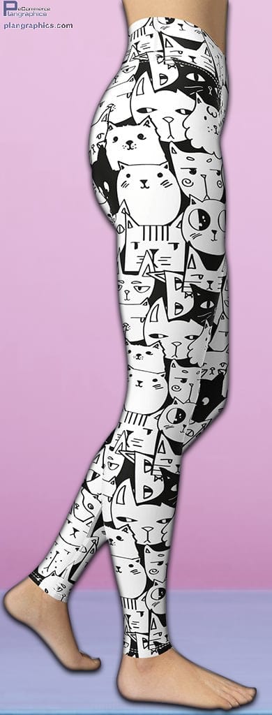 kitty pattern yoga leggings 5 l5DMM