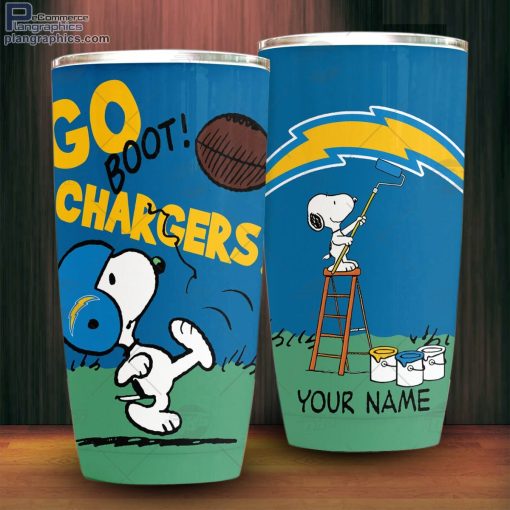 los angeles chargers tumbler snoopy tumbler 3 3PGmN