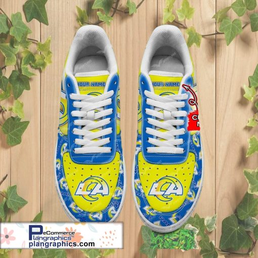 los angeles rams nfl custom name and number air force 1 shoes 91 Jgc2J
