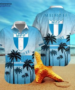 malmC3B6 ff palm tree sky blue logo hawaiian shirt spgwjk