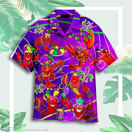 mardi gras crawfish aloha hawaiian shirts 7Ny5v