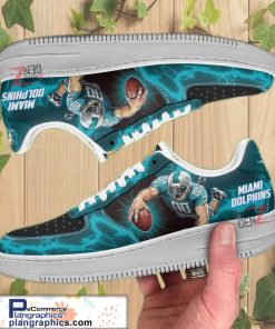 miami dolphins air sneakers mascot thunder style custom nfl air force 1 shoes 27 Y8Lyt